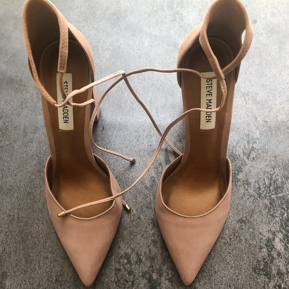 Steven Madden Strap Up Heels sz 8.5 Mauve color